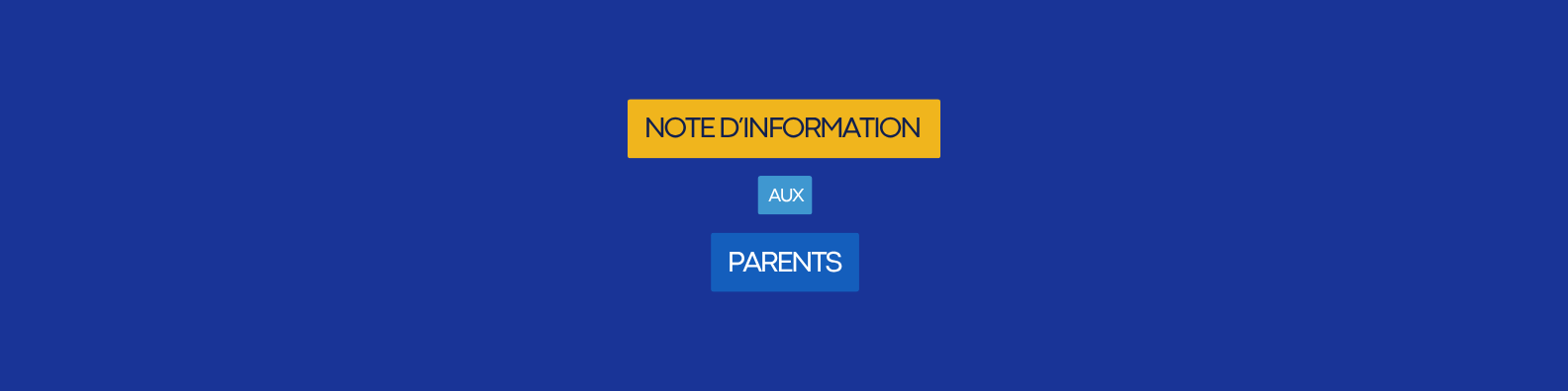 Note d’information aux parents